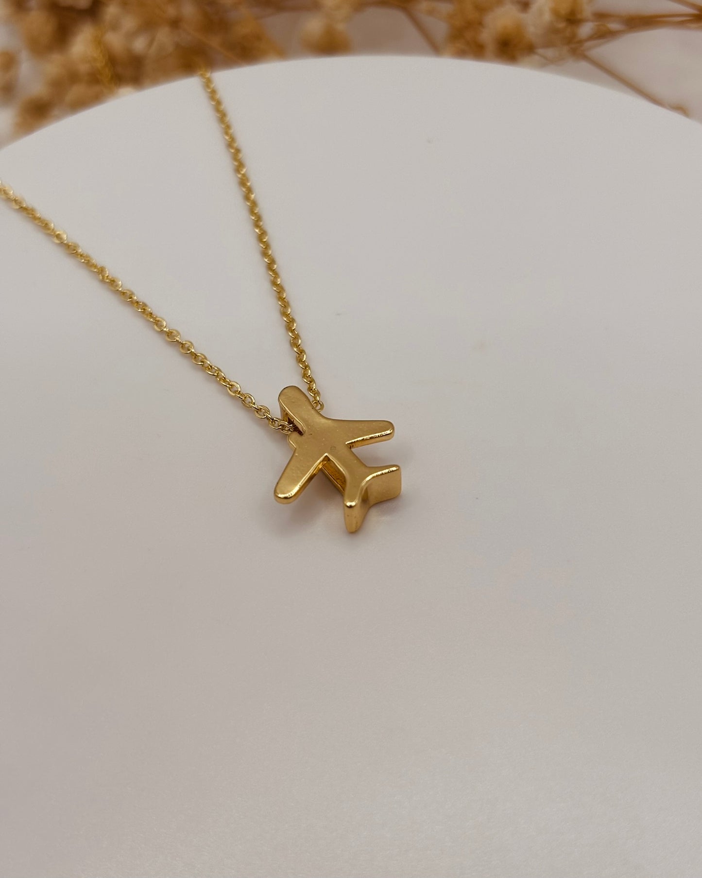 COLLAR AVION DORADO