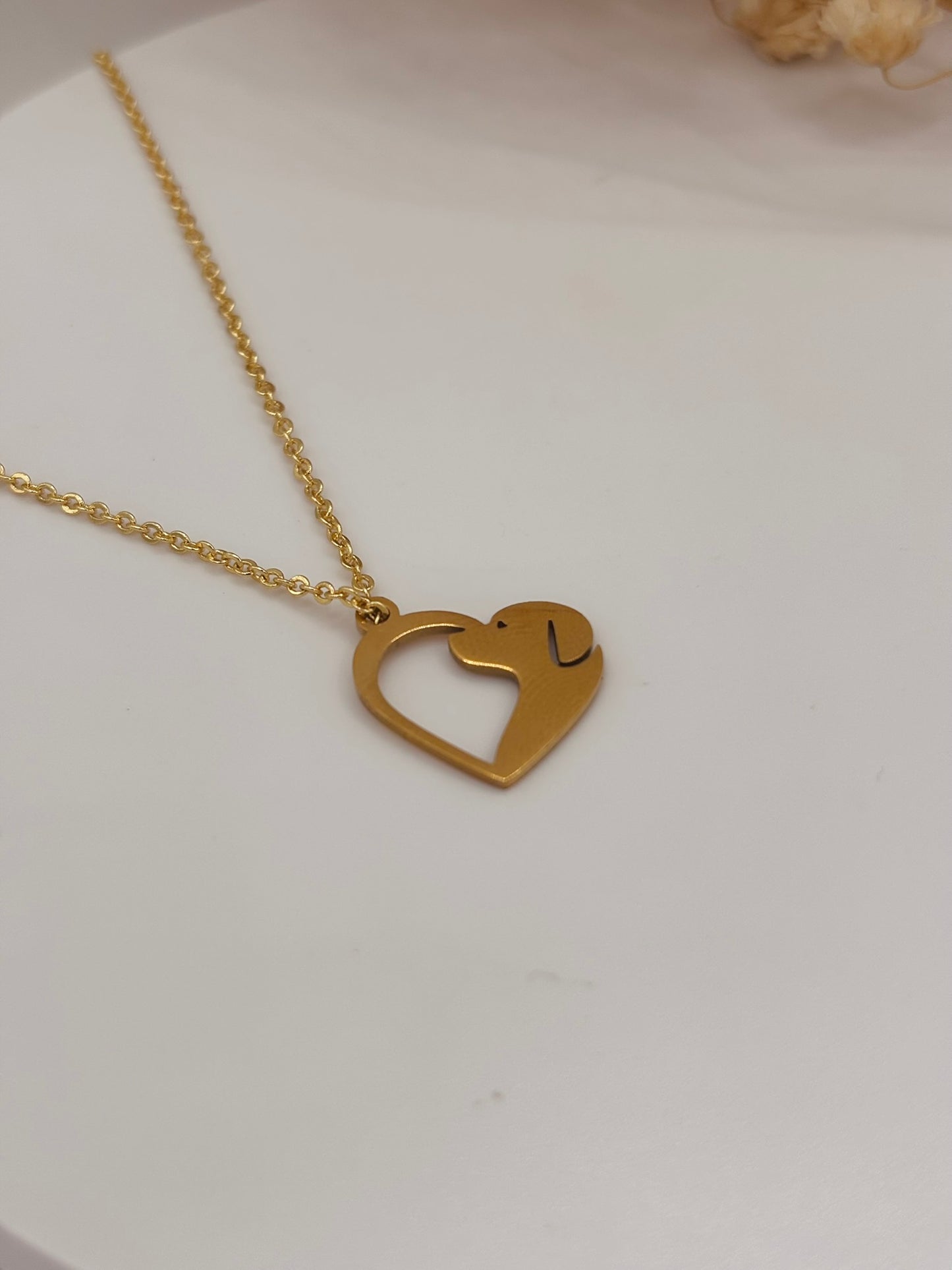 COLLAR CORAZON PERRITO