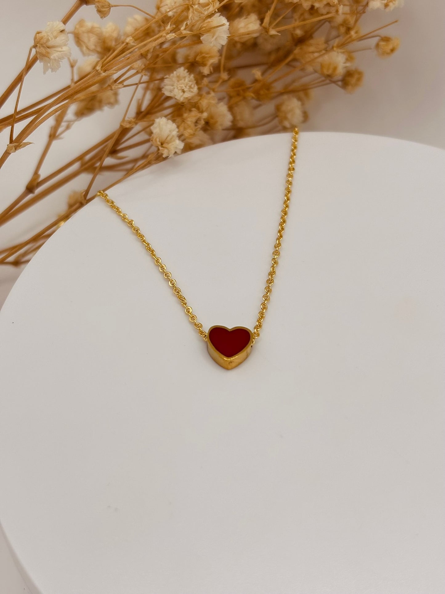 COLLAR CORAZON MINI ROJO